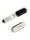 Folding Hair Brush with Mirror, Mini Travel Comb, Pocket Size Hairbrush