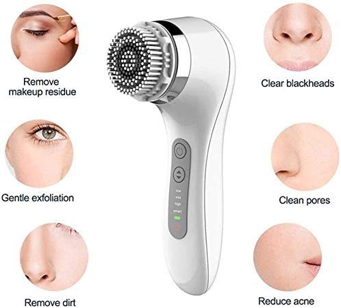 Waterproof Facial Cleansing Brush with 3 Speed Modes
