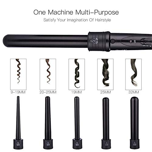 5-in-1 Ceramic Hair Curling Wand & Waver Styling Tool
