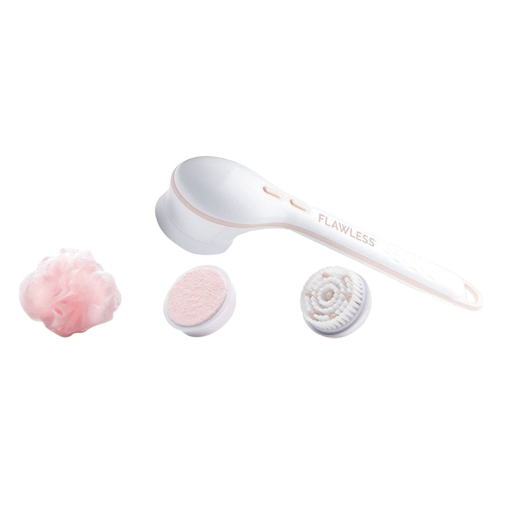 Cordless Spinning Shower Brush with 4 Interchangeable Heads