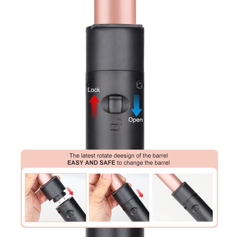 5-in-1 Ceramic Hair Curling Wand & Styling Tool