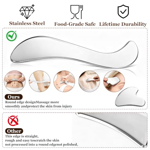 8-in-1 Stainless Steel Gua Sha Massage Tool Set