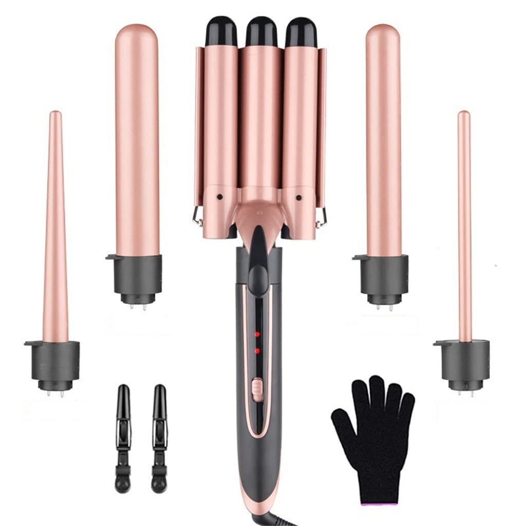 5-in-1 Ceramic Hair Curling Wand & Styling Tool