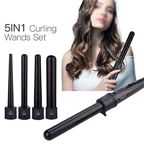 5-in-1 Ceramic Hair Curling Wand & Waver Styling Tool