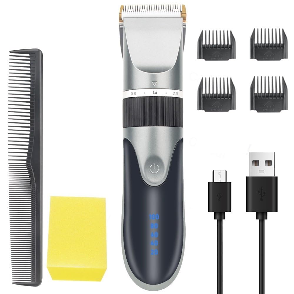 Professional Cordless Rechargeable Hair Clippers for Men & Kids