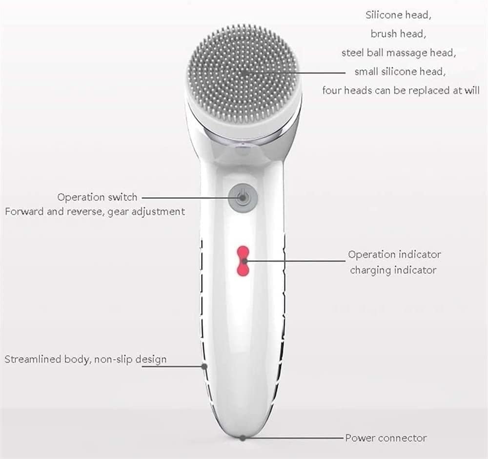 4-in-1 Waterproof Facial Cleansing & Exfoliating Brush Set