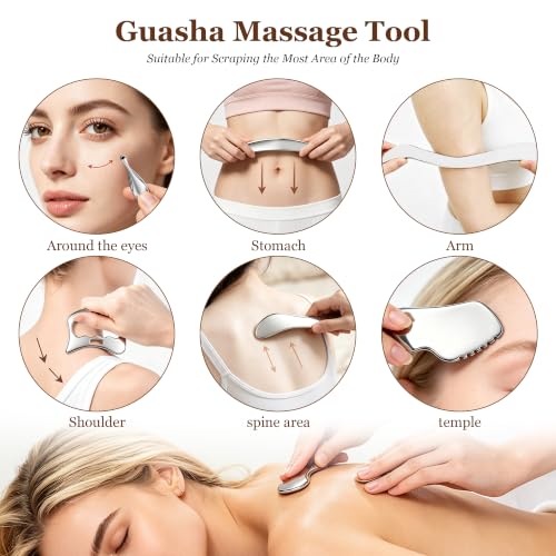 8-in-1 Stainless Steel Gua Sha Massage Tool Set