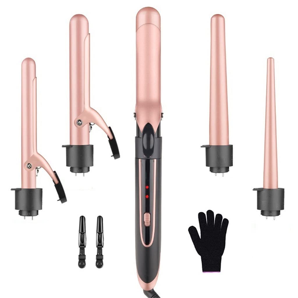 5-in-1 Ceramic Hair Curling Wand & Styling Tool