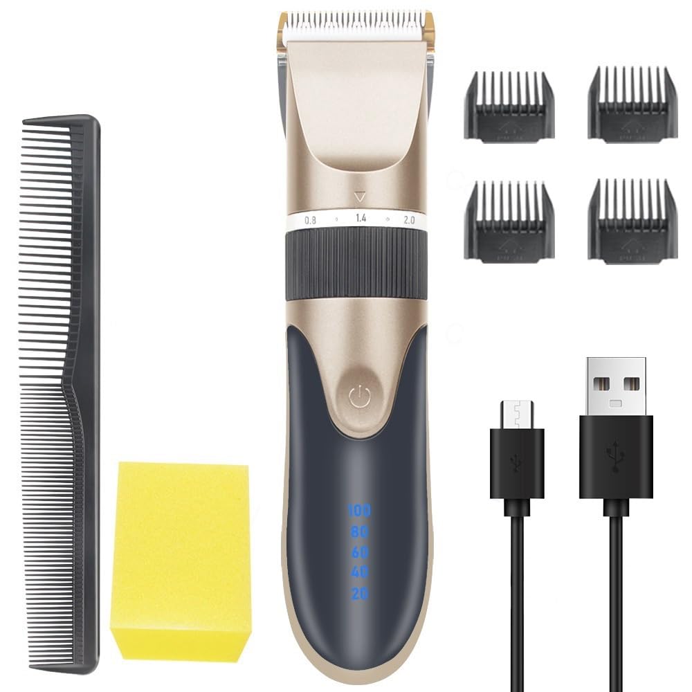 Professional Cordless Rechargeable Hair Clippers for Men & Kids