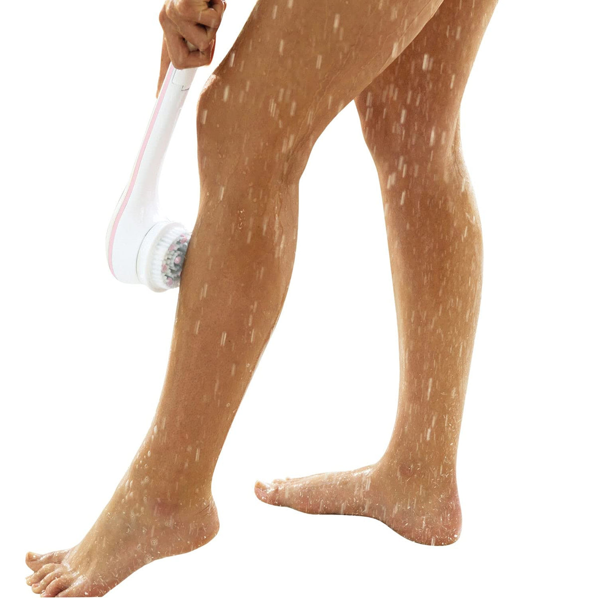 Cordless Spinning Shower Brush with 4 Interchangeable Heads