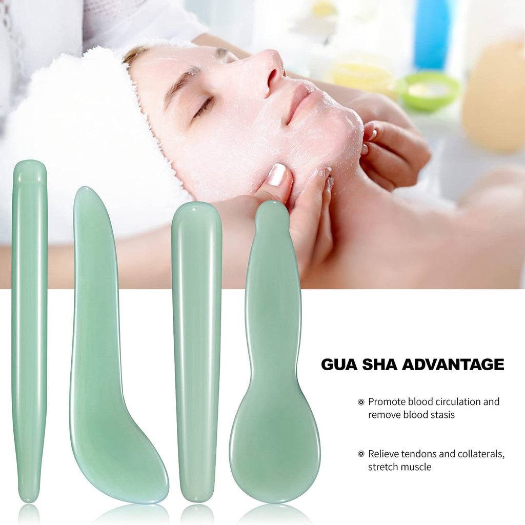 Natural Jade Gua Sha Massage & Facial Scraping Tool