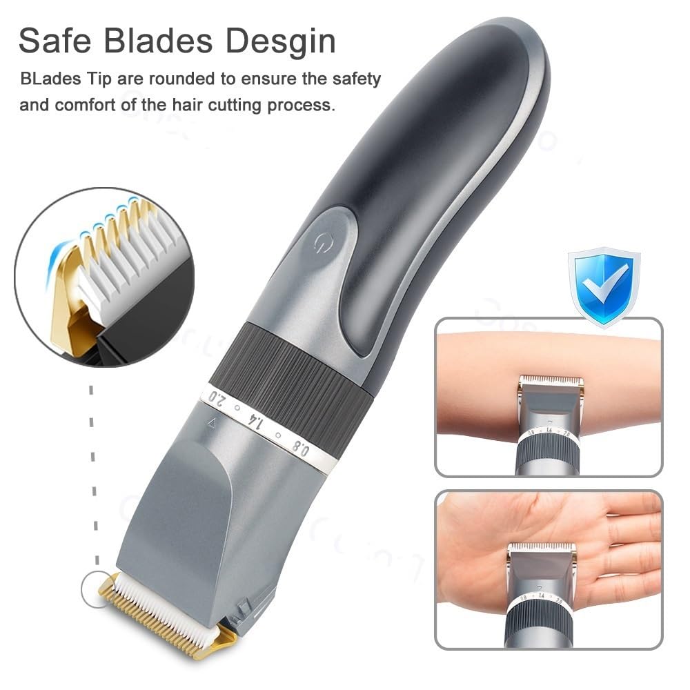 Professional Cordless Rechargeable Hair Clippers for Men & Kids