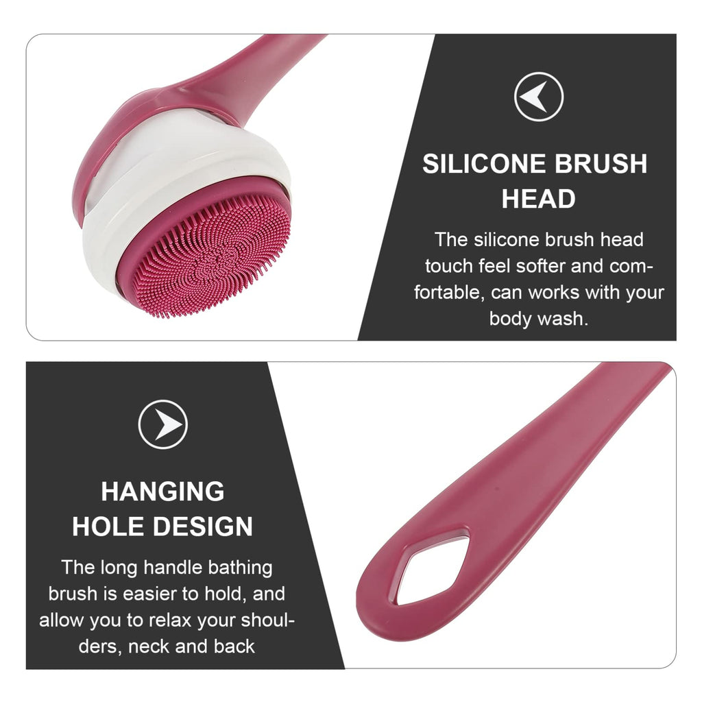 Electric Body Brush with Long Handle, Rechargeable Exfoliating Shower Scrubber