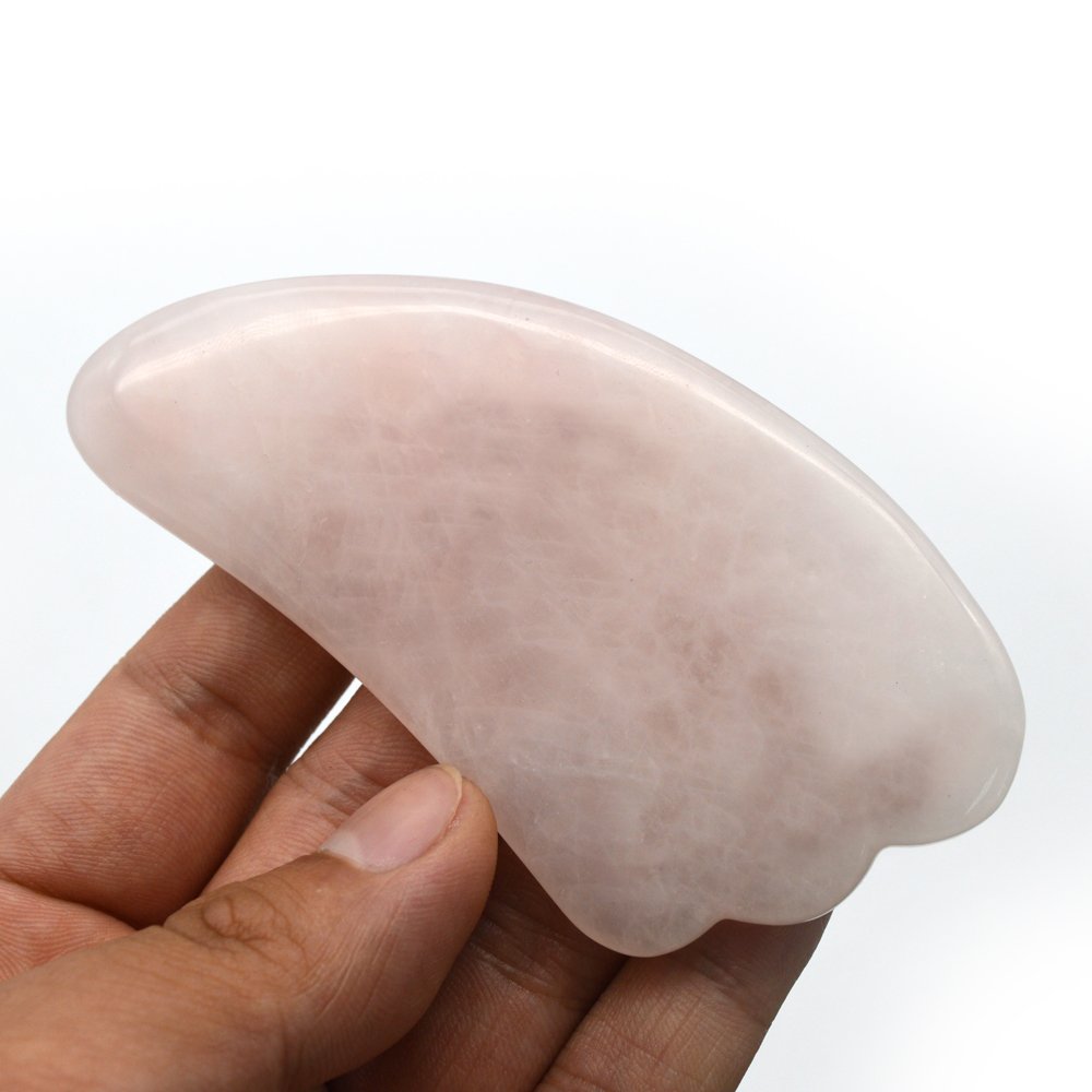 Rose Quartz Facial Roller & Gua Sha Massage Set
