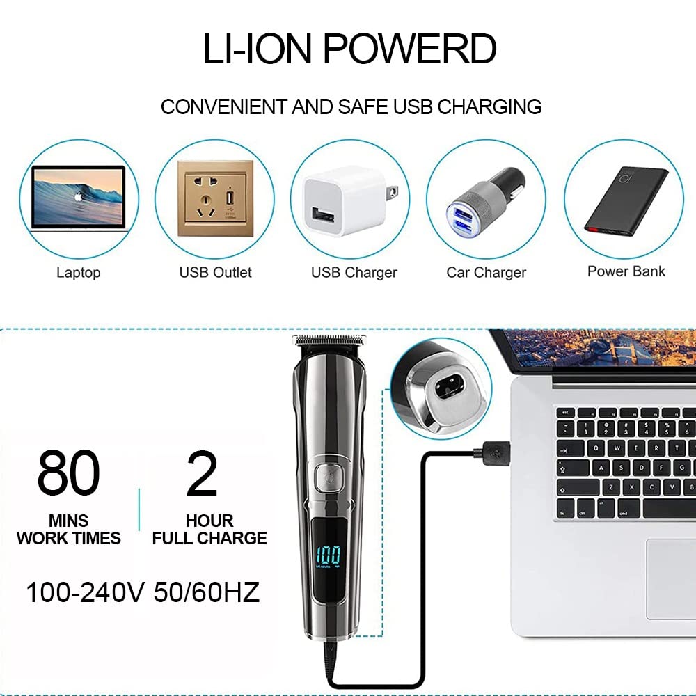 Multifunctional Electric Hair Clipper & Beard Trimmer for Men