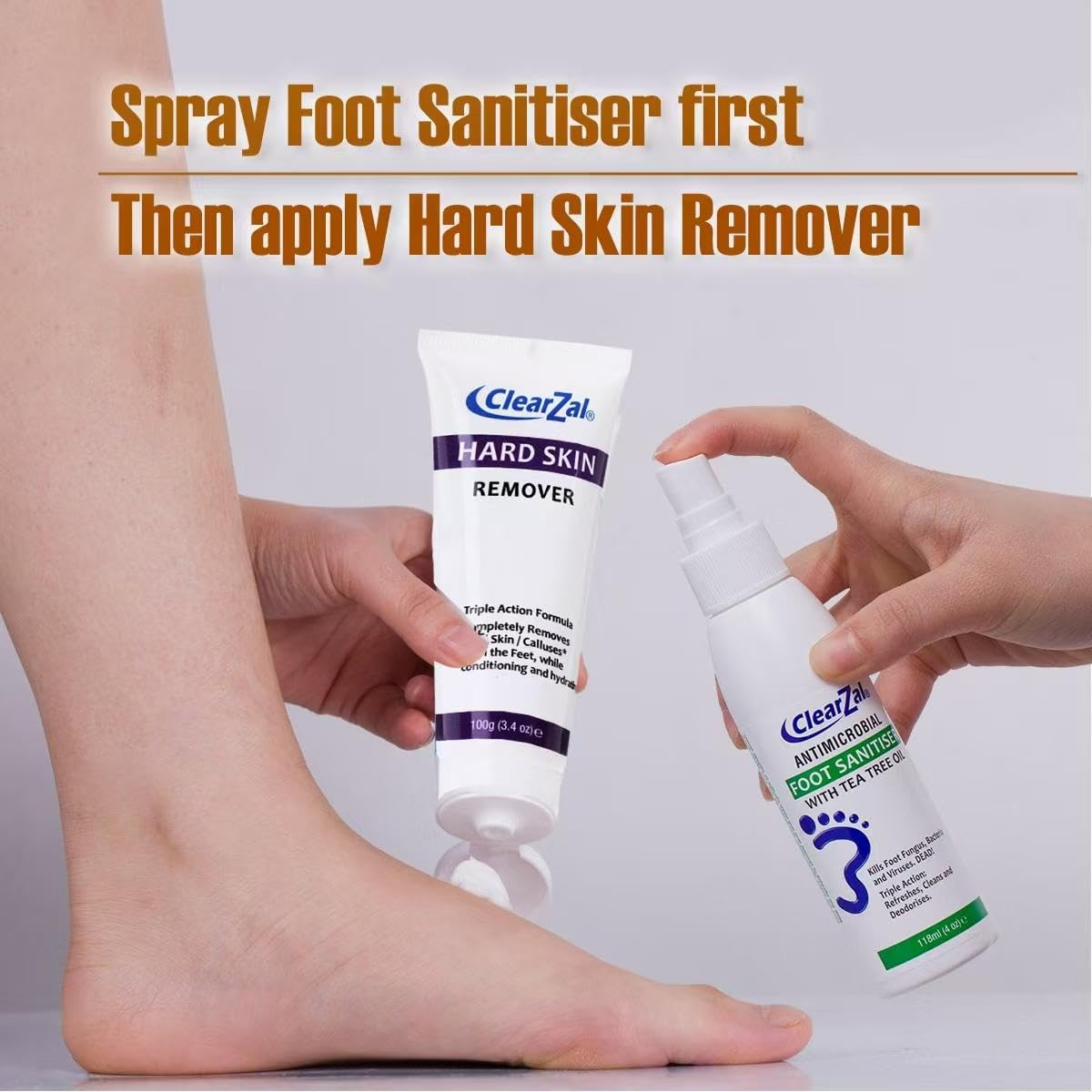 Hard Skin Remover & Tea Tree Foot Care Set