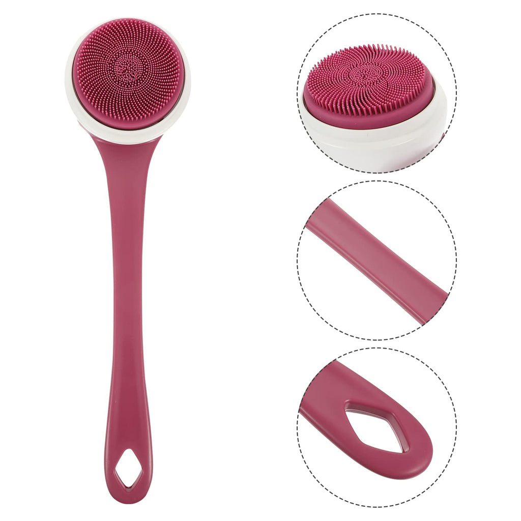 Electric Body Brush with Long Handle, Rechargeable Exfoliating Shower Scrubber