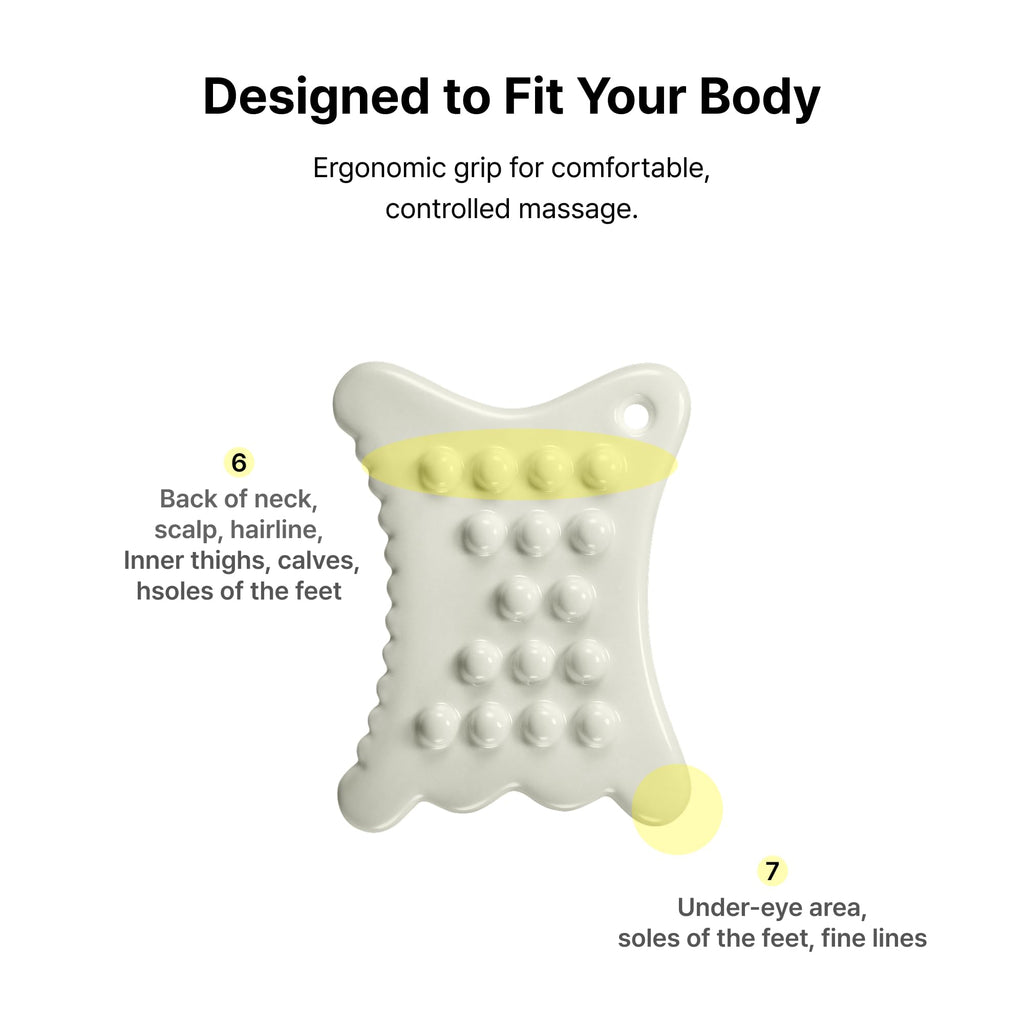 Ceramic Gua Sha Facial Tool for Lymphatic Drainage and Sculpting