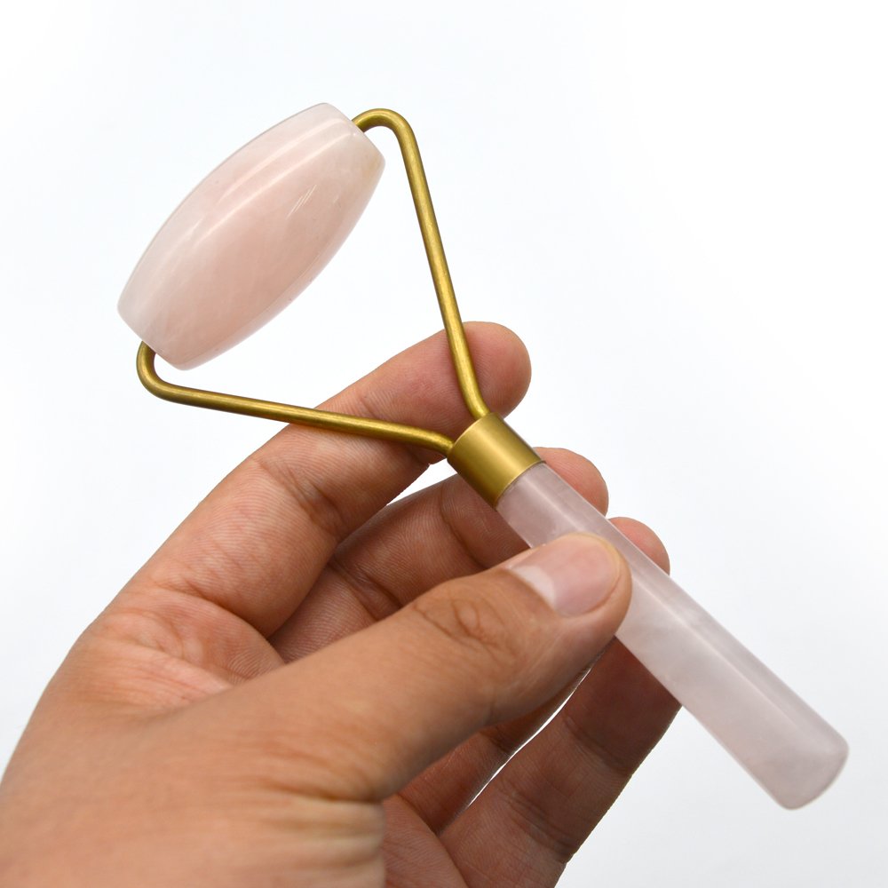 Rose Quartz Facial Roller & Gua Sha Massage Set