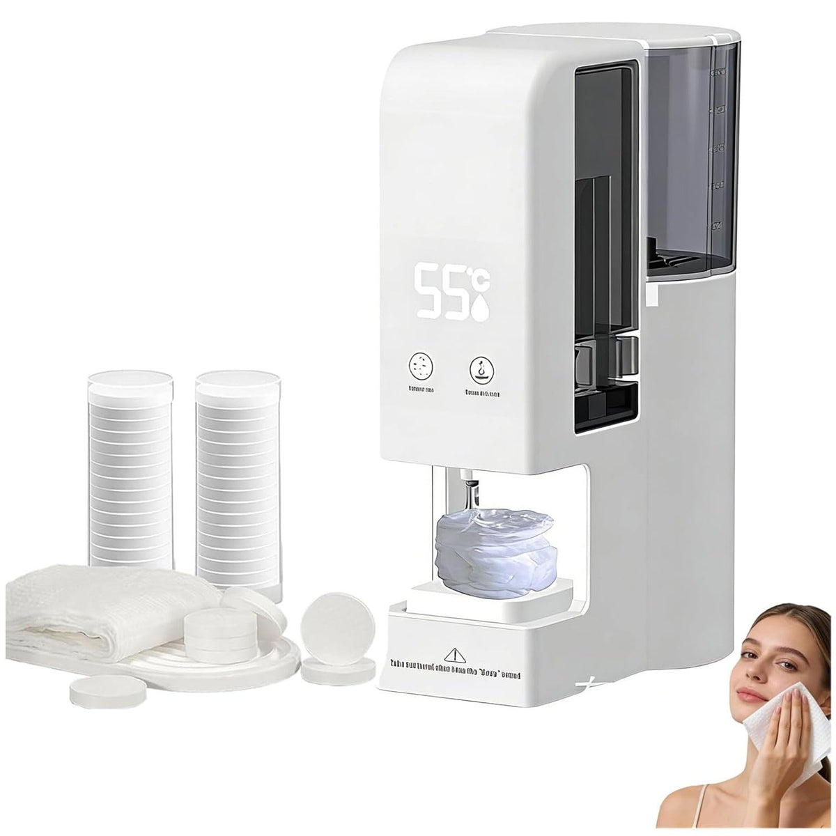 Automatic Hot Towel Dispenser with Steam, 40 Disposable Towels