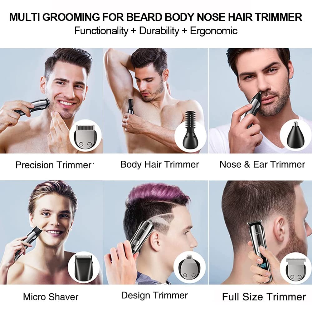 Multifunctional Electric Hair Clipper & Beard Trimmer for Men