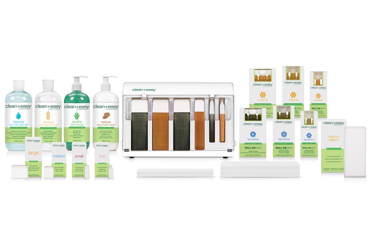Clean + Easy Waxing Kits, Hair Removal Essentials (unit 120V)