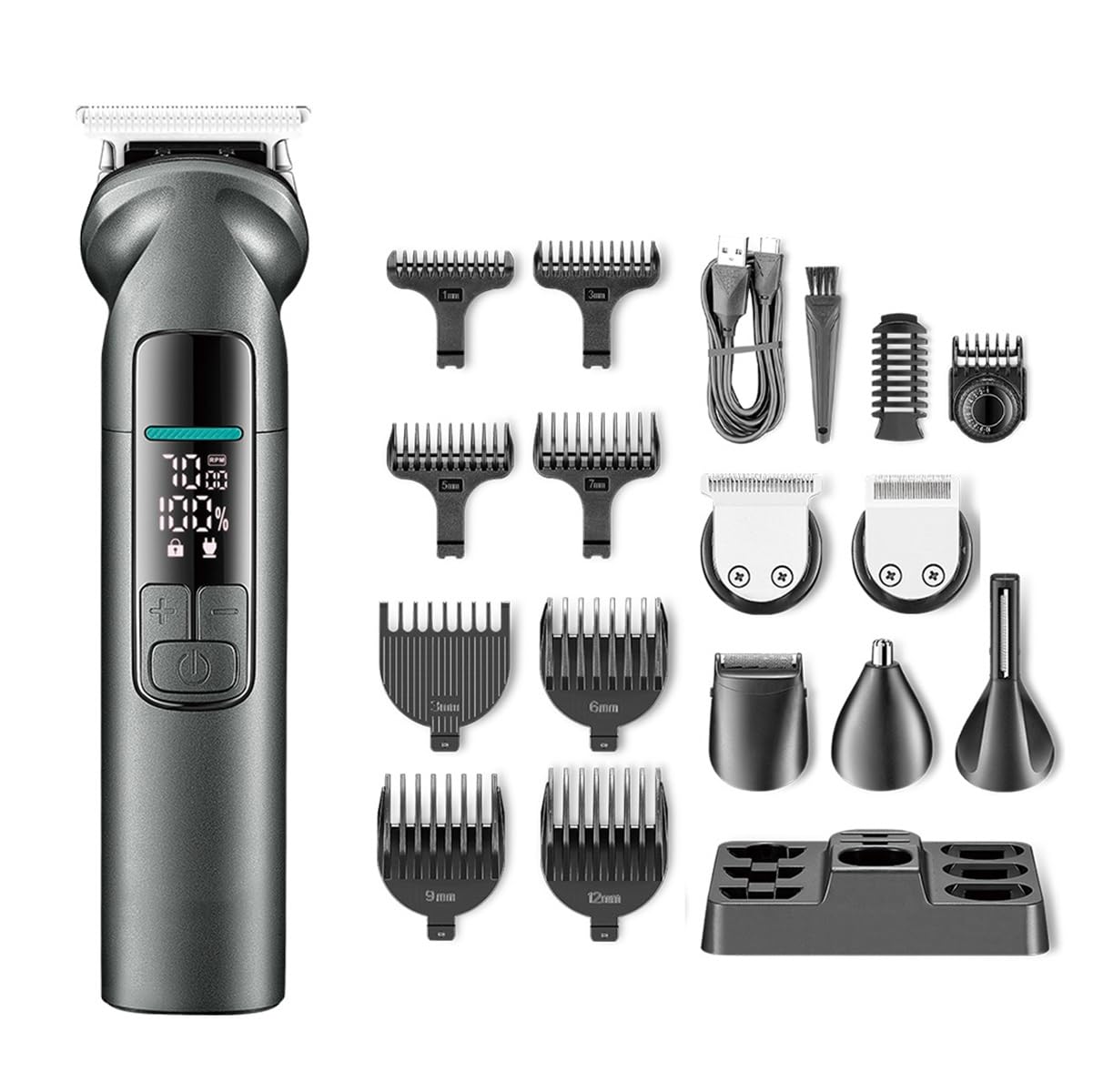 6-in-1 Men's Hair Clipper & Grooming Trimmer Set