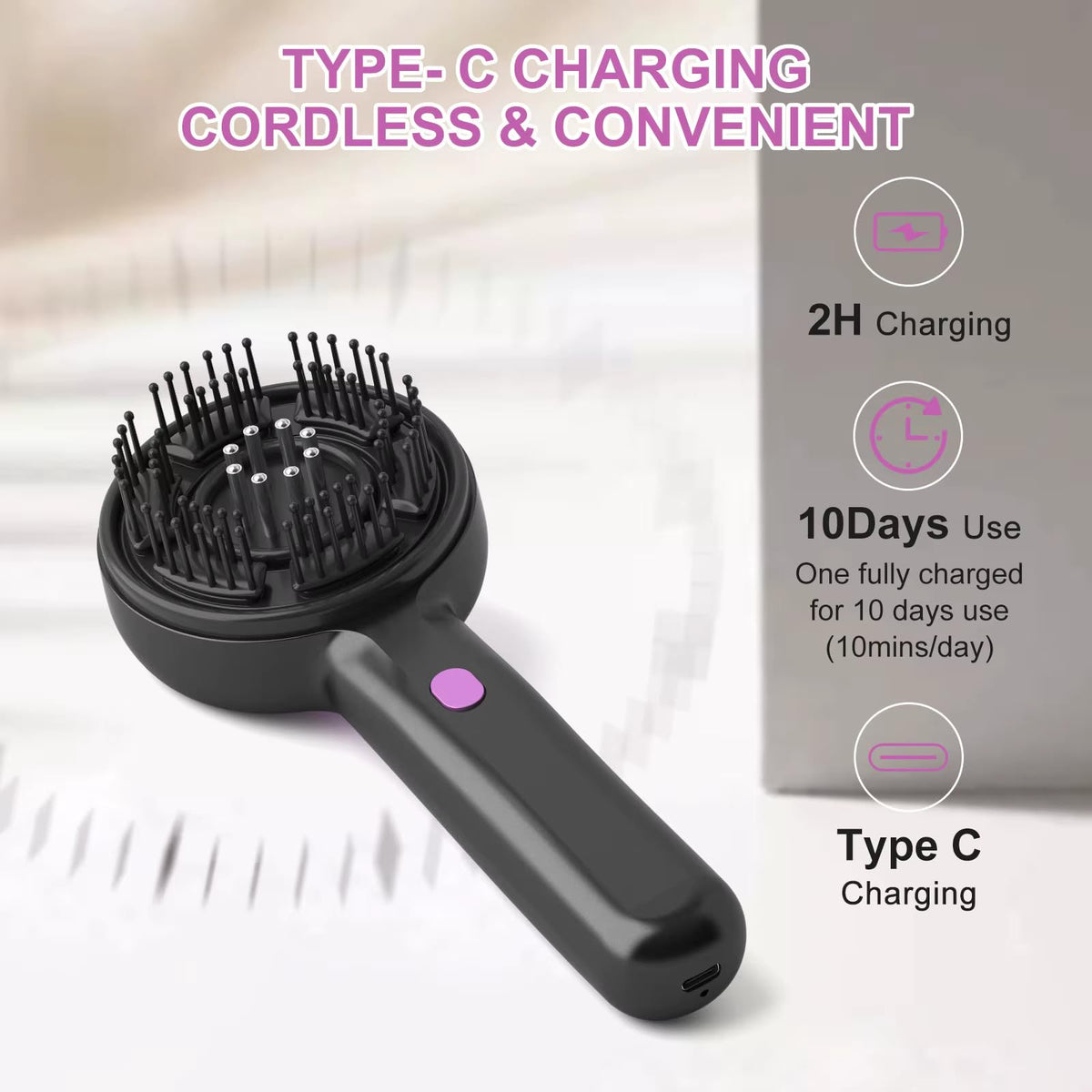 Cordless Electric Scalp Massager with 84 Kneading Nodes & 4 Modes