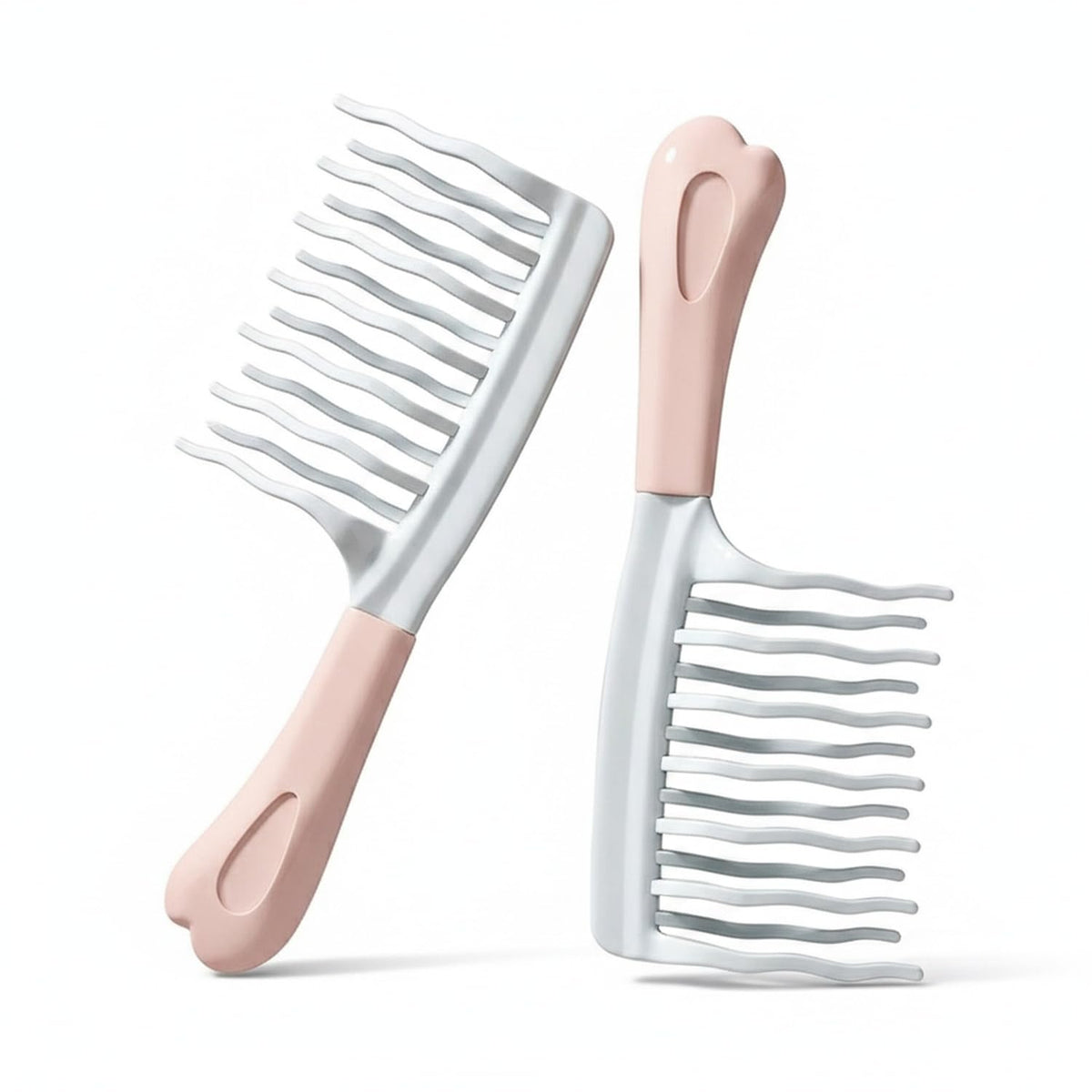 Double-Row Wide Tooth Air Cushion Detangling Hair Comb, 2 Pack