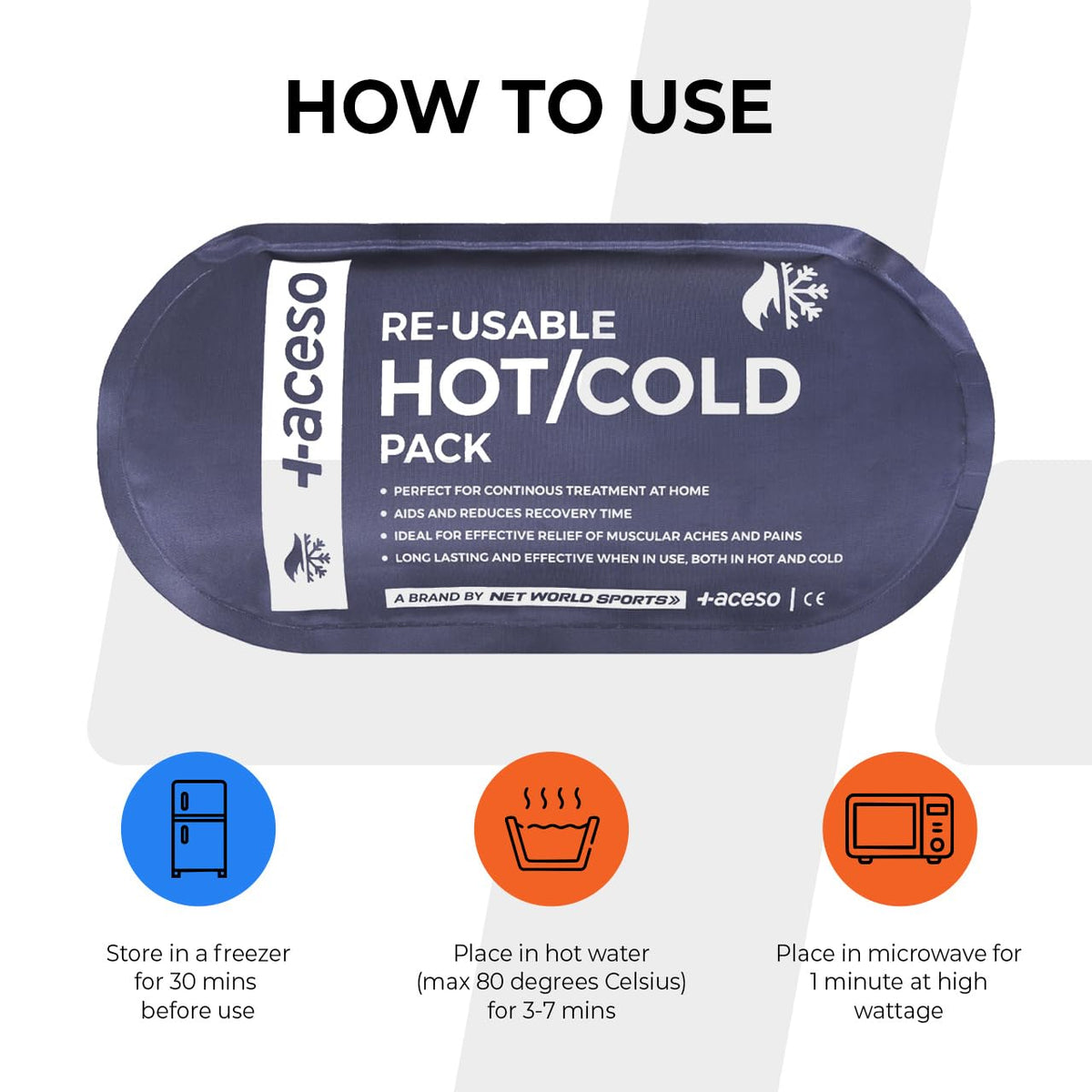 Reusable Hot & Cold Gel Pack with Soft Sleeve for Muscle & Joint Relief