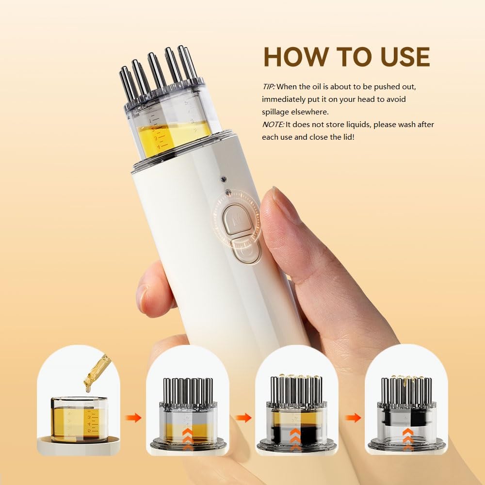 2-in-1 Electric Hair Oil Applicator & Scalp Massager