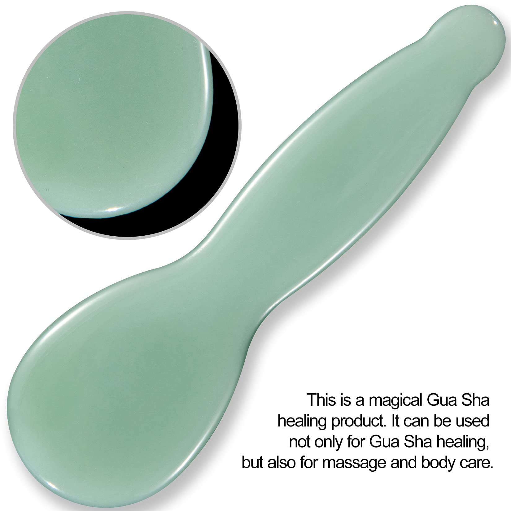 Natural Jade Gua Sha Massage & Facial Scraping Tool