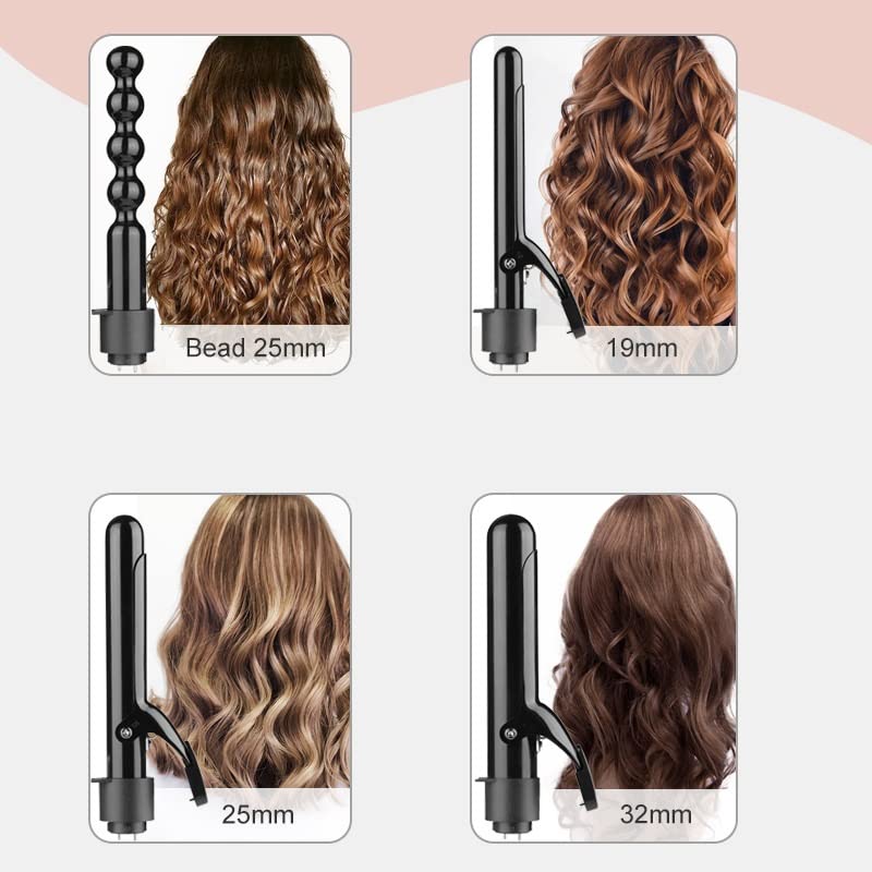 5-in-1 Ceramic Hair Curling Wand & Styling Tool