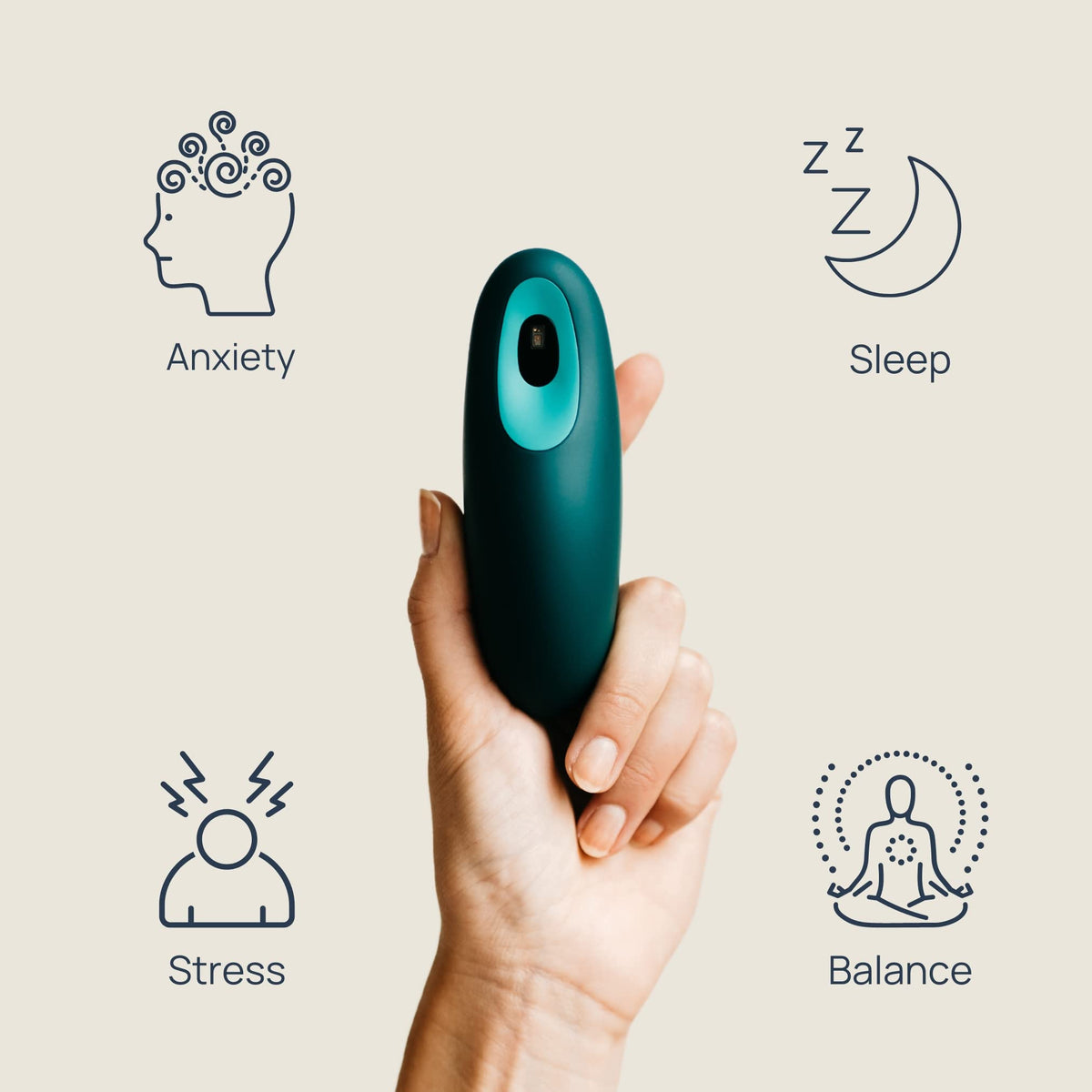 Portable Guided Breathing Tool for Relaxation & Sleep Support