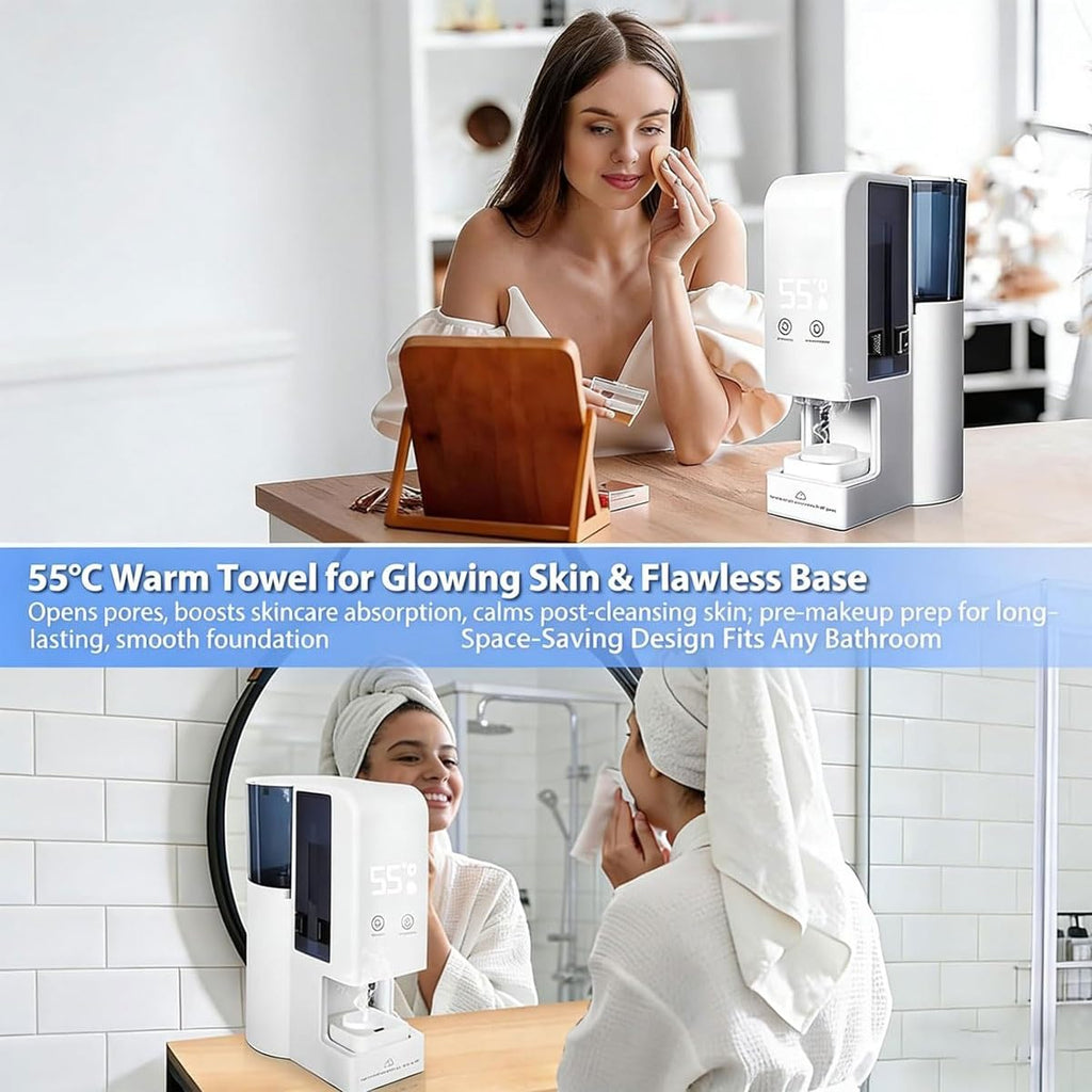 Automatic Hot Towel Dispenser with Steam, 40 Disposable Towels