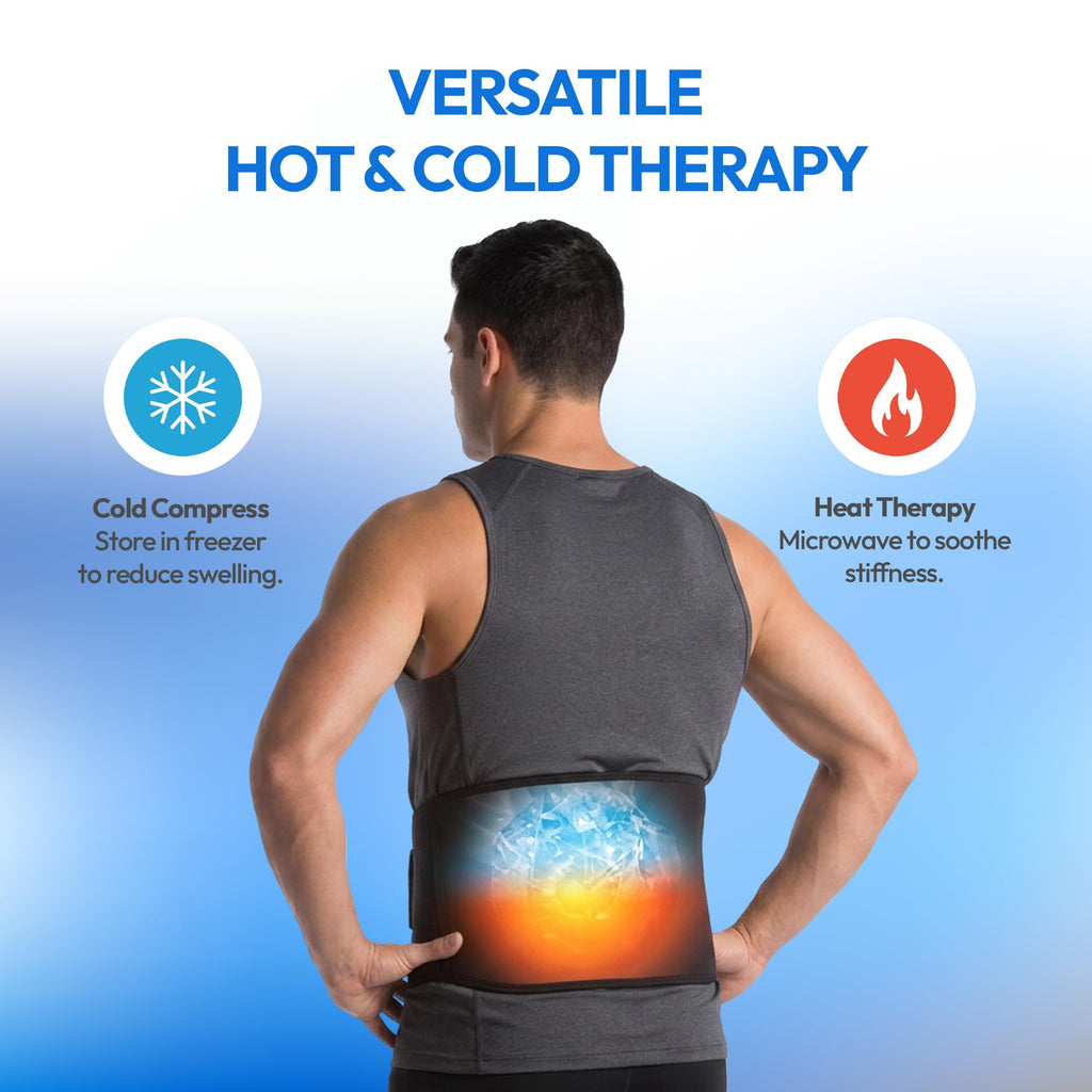 Reusable Hot & Cold Compression Wrap for Back & Hip Support