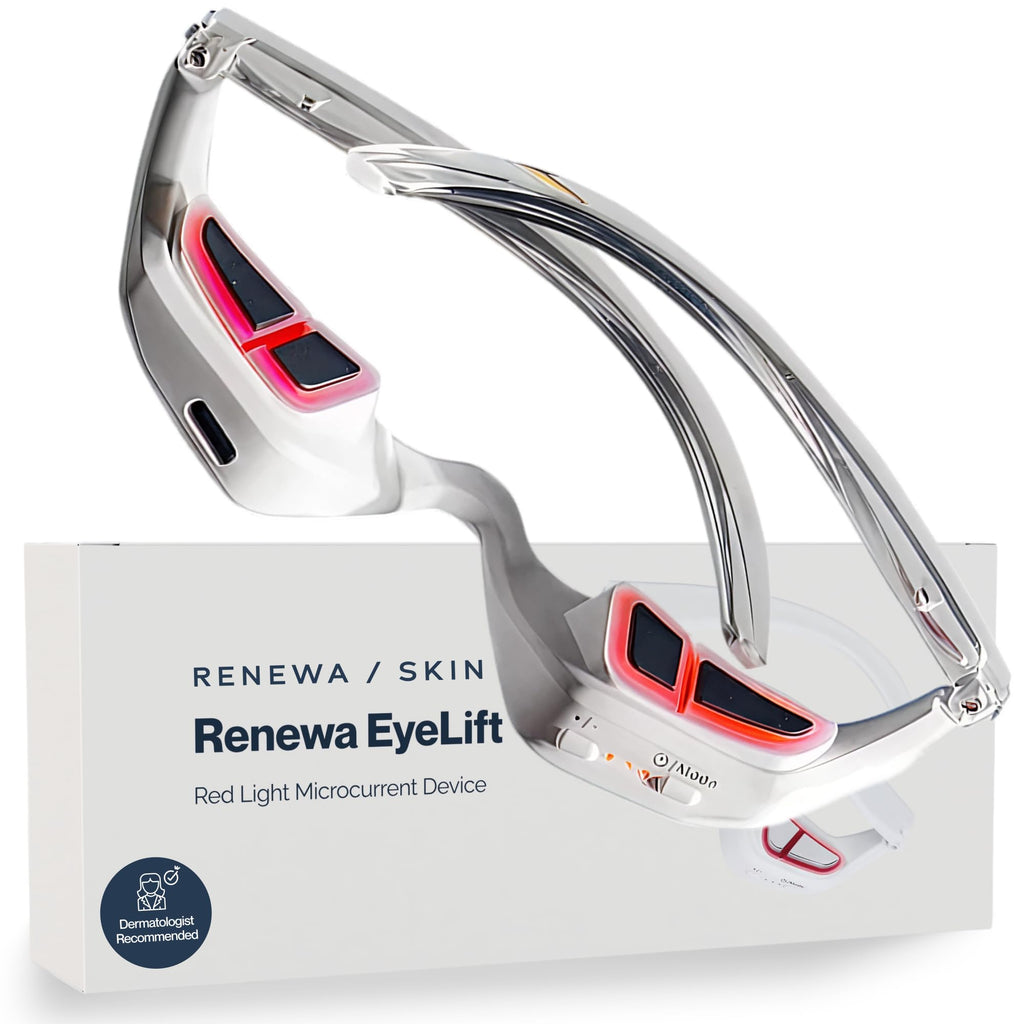 Under-Eye Skincare Tool with Red LED & Microcurrent