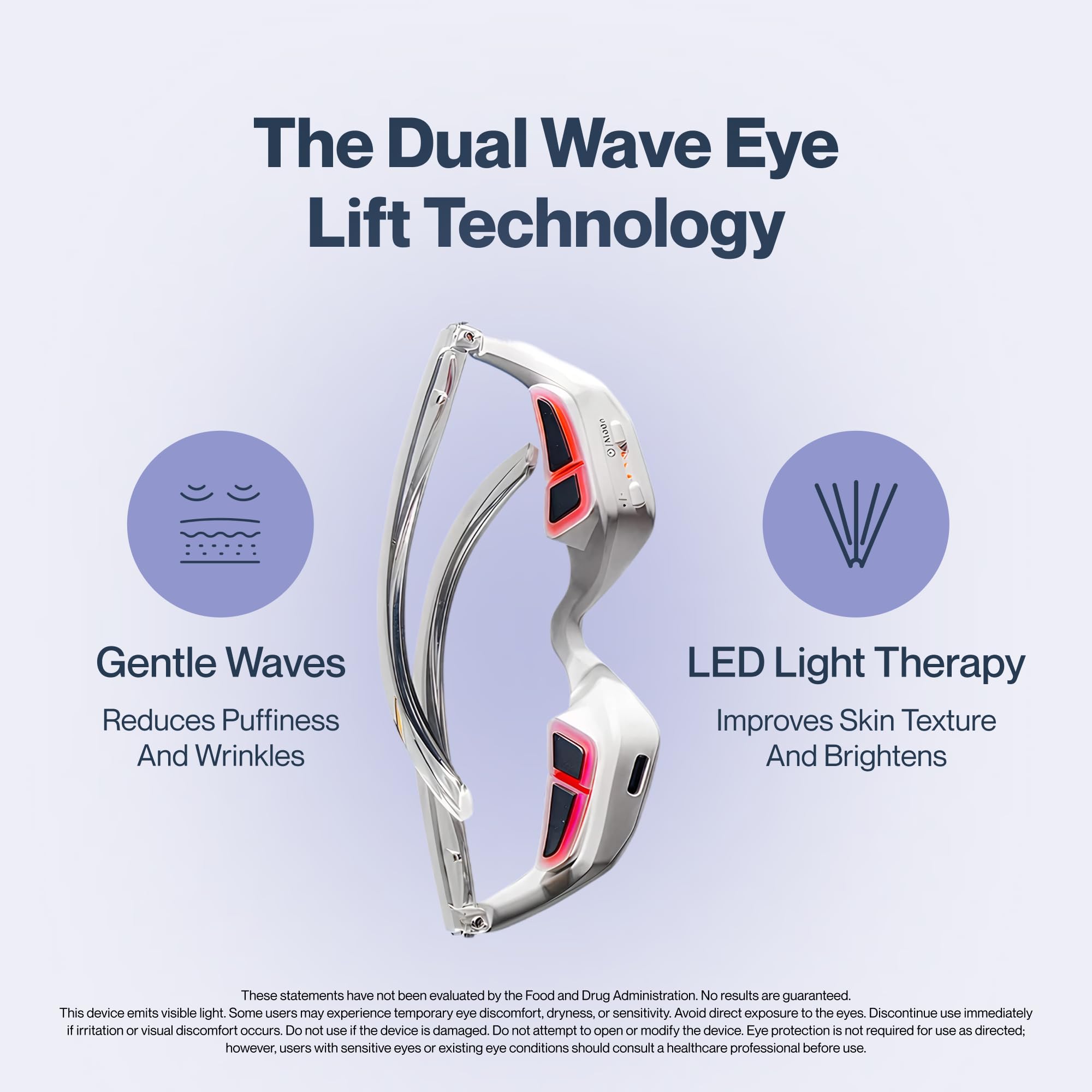 Under-Eye Skincare Tool with Red LED & Microcurrent