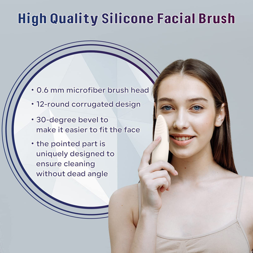 Rechargeable Silicone Facial Cleansing Brush for Deep Cleansing
