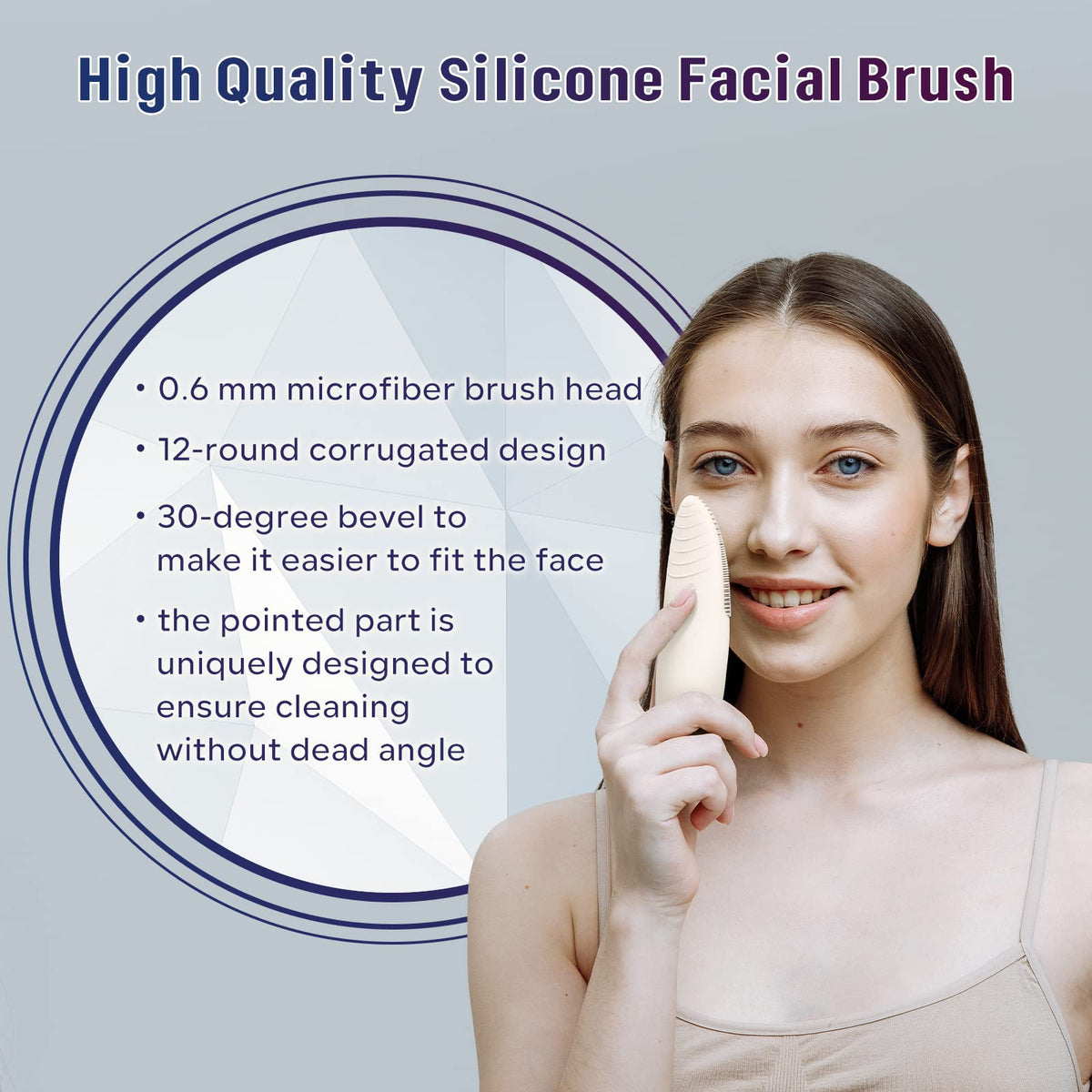 Rechargeable Silicone Facial Cleansing Brush for Deep Cleansing