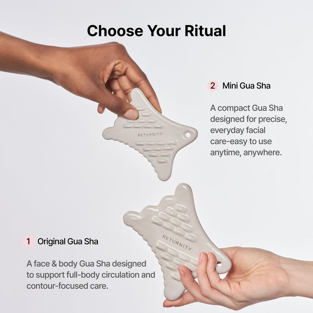 Ceramic Gua Sha Facial Tool for Lymphatic Drainage and Sculpting