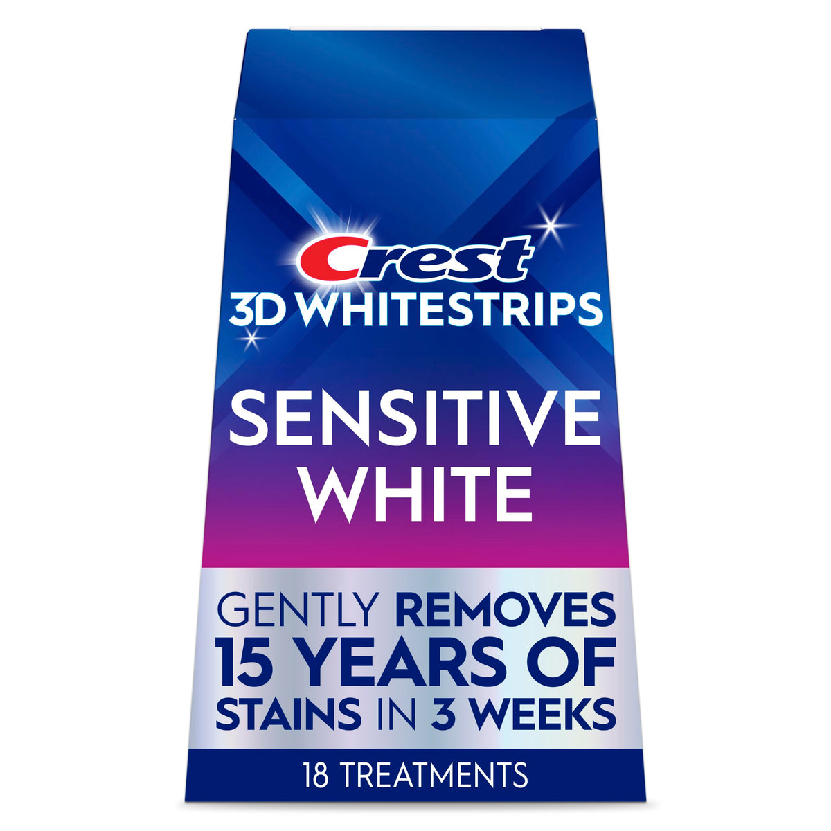 Sensitive Teeth Whitening Strips Kit, 18 Treatments