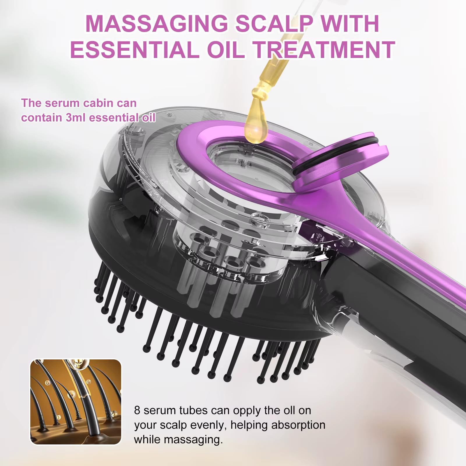 Cordless Electric Scalp Massager with 84 Kneading Nodes & 4 Modes