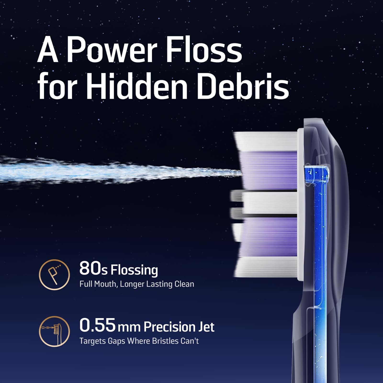 Soocas NEOS II Ultra Electric Toothbrush with Water Flosser, Midnight Blue