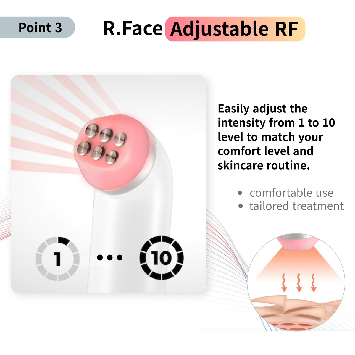 Face & Neck Beauty Device with Dual Light Modes & 10 Intensity Levels