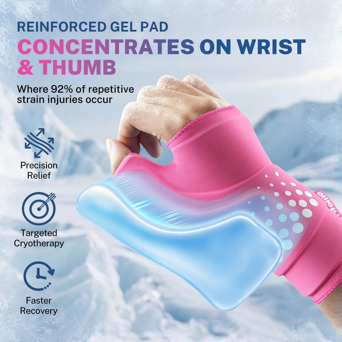 Thumb & Wrist Ice Pack Wrap L+ Thumb Brace L