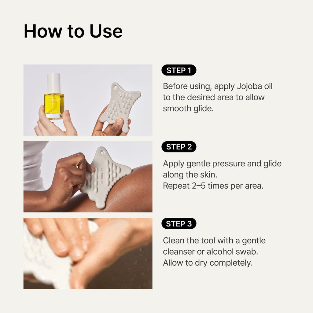 Ceramic Gua Sha Facial Tool for Lymphatic Drainage and Sculpting