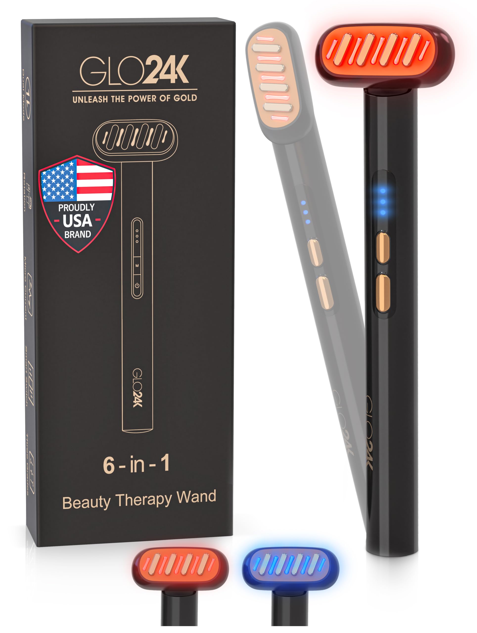 7-Color LED Facial Wand with Hydrating Gel
