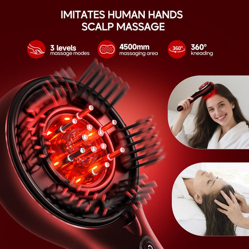 3-in-1 Electric Scalp Massager & Hair Oil Applicator
