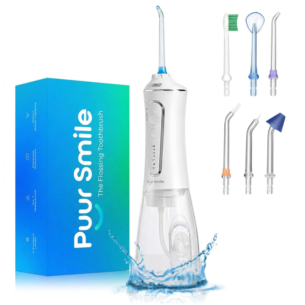 Professional Rechargeable Water Flosser with 7 Replacement Tips